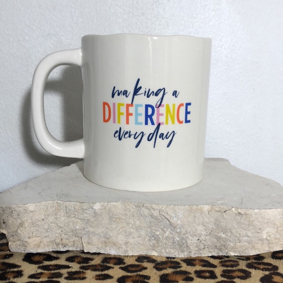 Making a Difference Inspirational Statement COFFEE Drink Mug Cup Jumbo Size NEW! - Picture 3 of 7